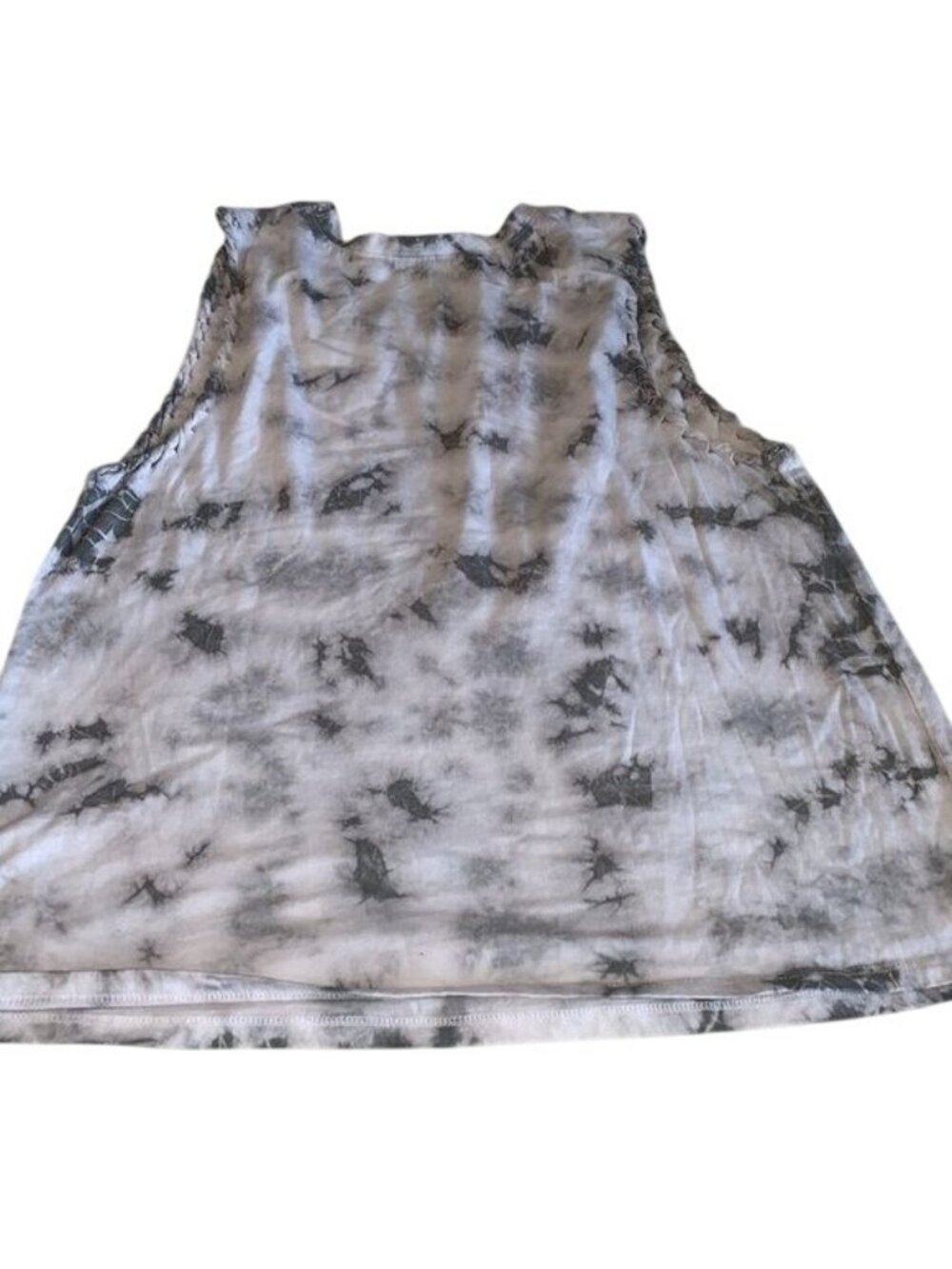Awake XL Tie-Dye Tank Top "Nope Not Today" Gray & White Sleeveless Womens Casual - Picture 5 of 8